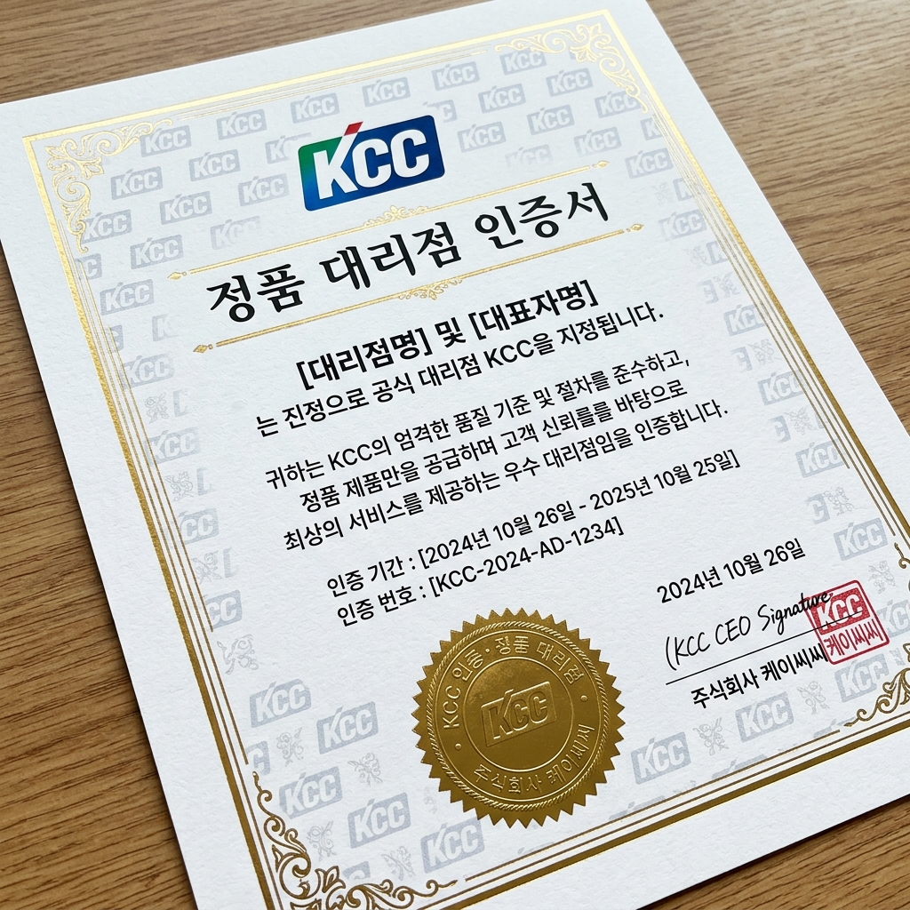 KCC 공식 인증서