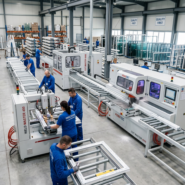 KCC 진성창호 직영 공장 생산 라인 - 최첨단 자동화 설비를 갖춘 창호 제작 과정